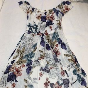 Boutique Off-the-shoulder Floral Romper